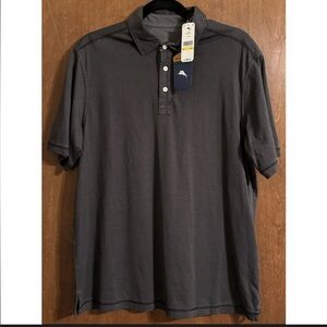 Tommy Bahama Men's, Sorrento Polo Short Sleeve Shirt, Ash Grey, M